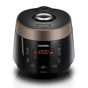 CUCKOO CRP-P1009SB 10-Cup (Uncooked) / 20-Cup (Cooked) Heating Pressure Rice Cooker & Warmer with Nonstick Inner Pot, 13 Menu Modes, Fuzzy Logic Tech, 3 Voice Guide, Auto Clean...